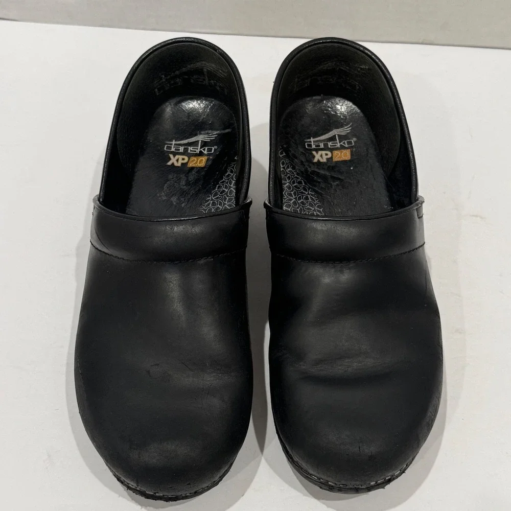 Dansko XP 2.0 ALL Black Leather Clogs Nursing Shoes Mens 7 Womens 9.5-10 EU 40 - Picture 3 of 10
